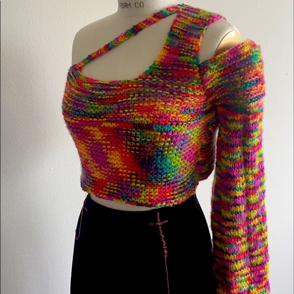 Hand knitted crop top